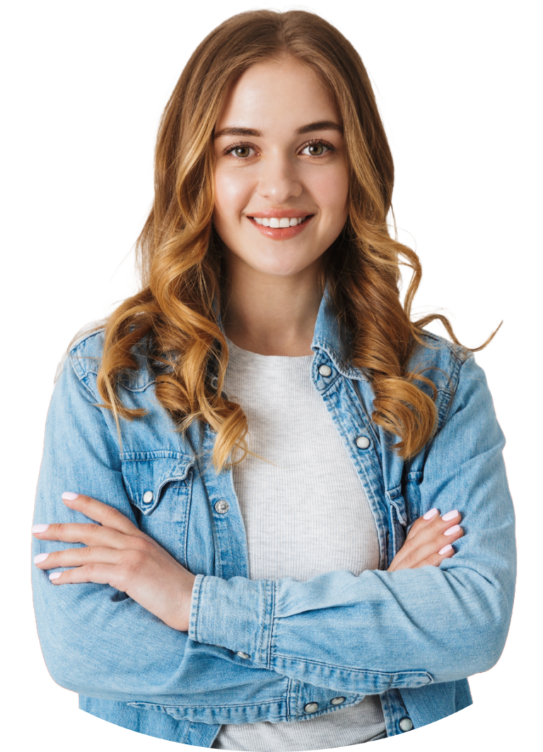 Empowering virtual success—An assured woman surrounded via social media icons, symbolizing online increase, emblem affect, and advertising and marketing impact ,50+ brands accomplished, and 85% income boom.